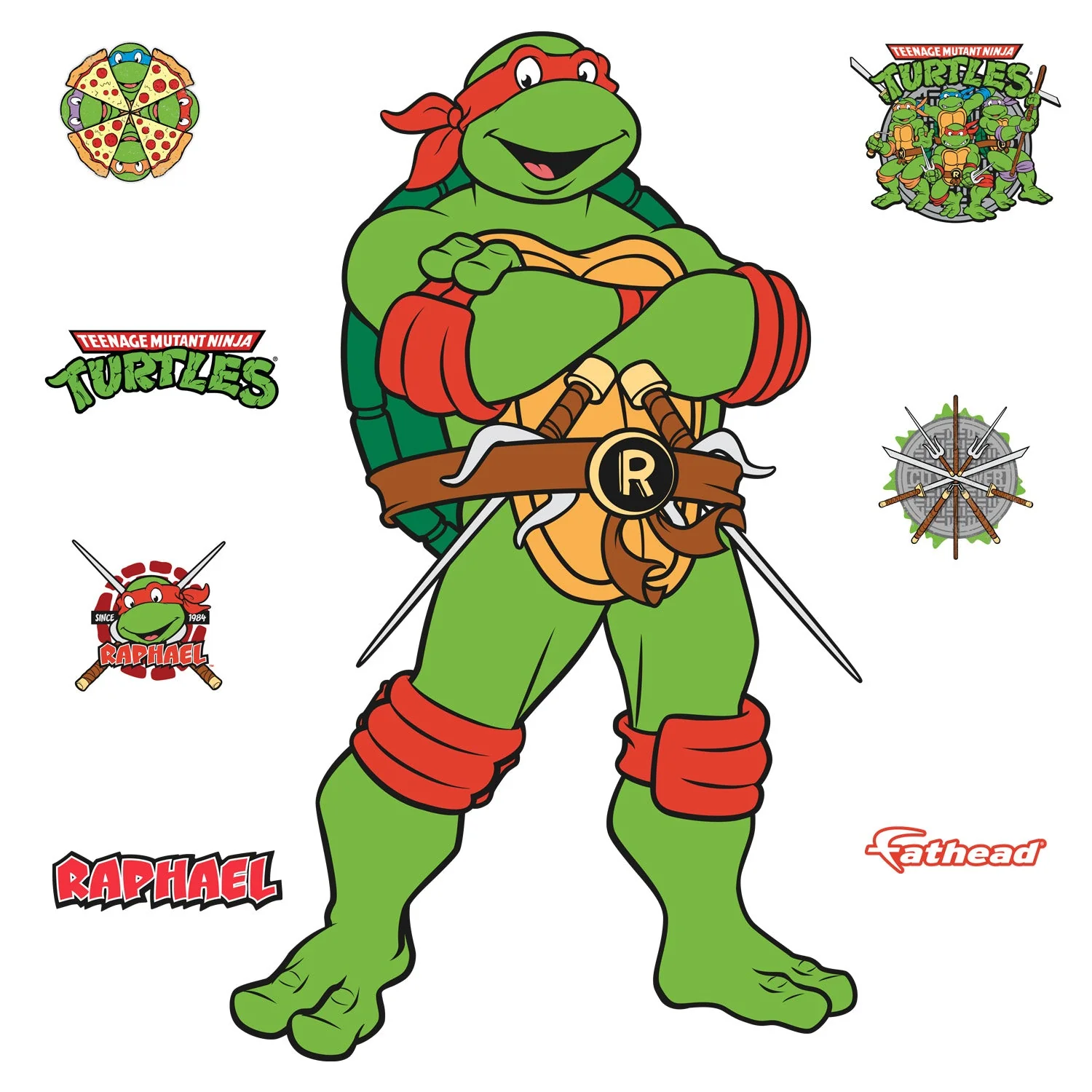 Raphael - Teenage Mutant Ninja Turtles - RealBig Classic Collection - Official Nickelodeon - Reusable Vinyl Wall Decals - Image 3