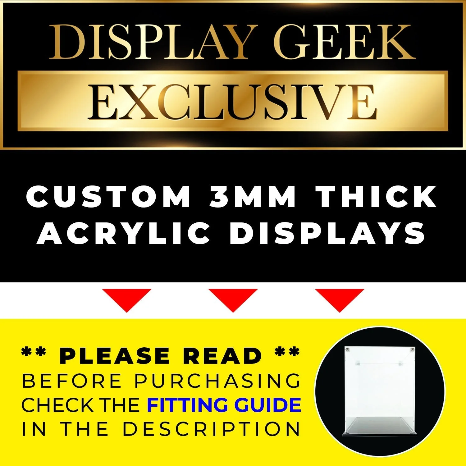 Custom Acrylic Display Case for RED SABER SERIES Funko Pop Out of Box Complete Set (3mm thick, UV Resistant) - Image 5