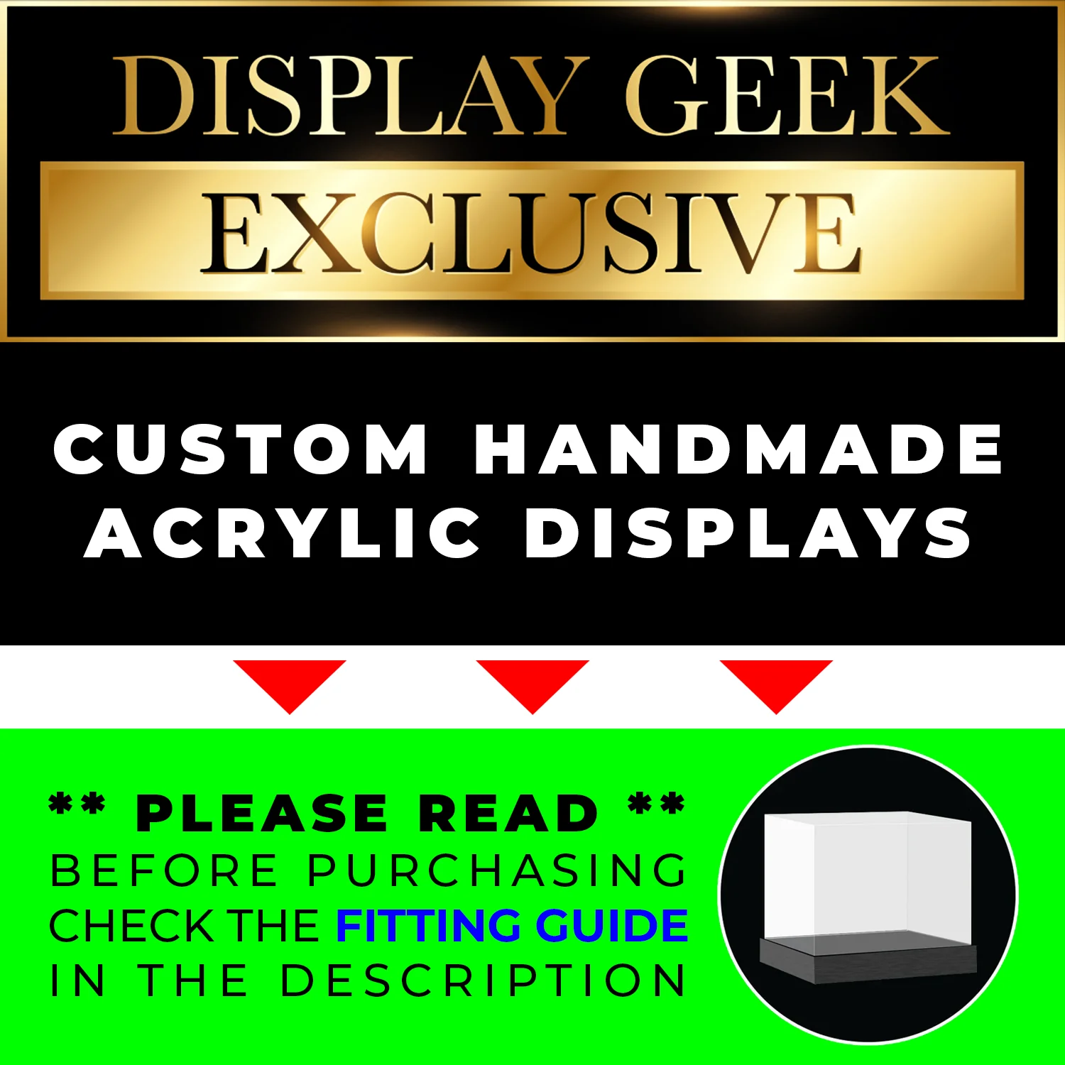 RETRO FREDDY FUNKO LARGE - Custom Ultra Premium Acrylic Display Case for Funko Grails (Fits 8h x 5w x 5d) - Image 2