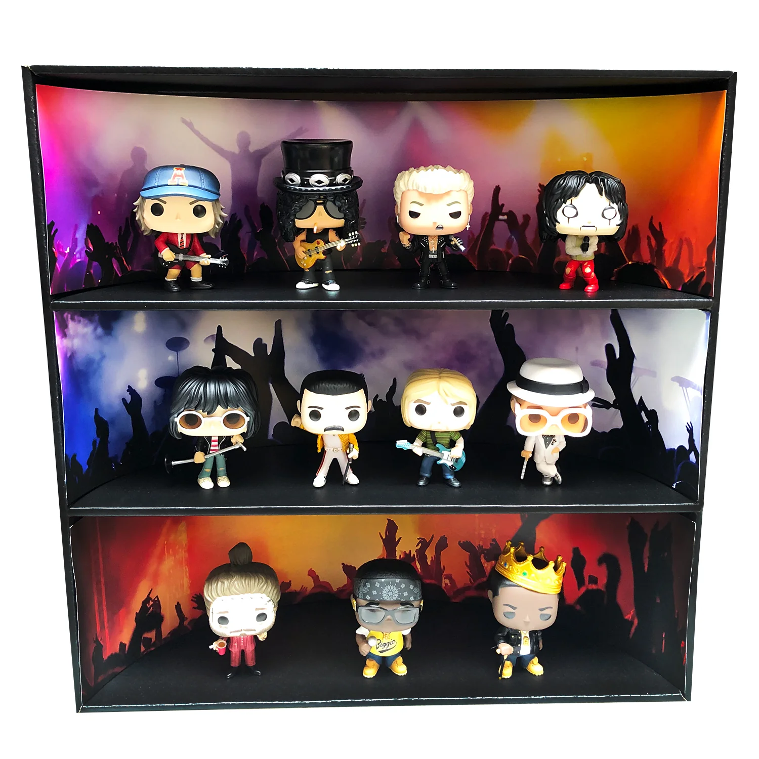 **DISCONTINUED** ROCK CONCERT - Display Case for Funko Pops with 3 Backdrop Inserts, Corrugated Cardboard - Image 3