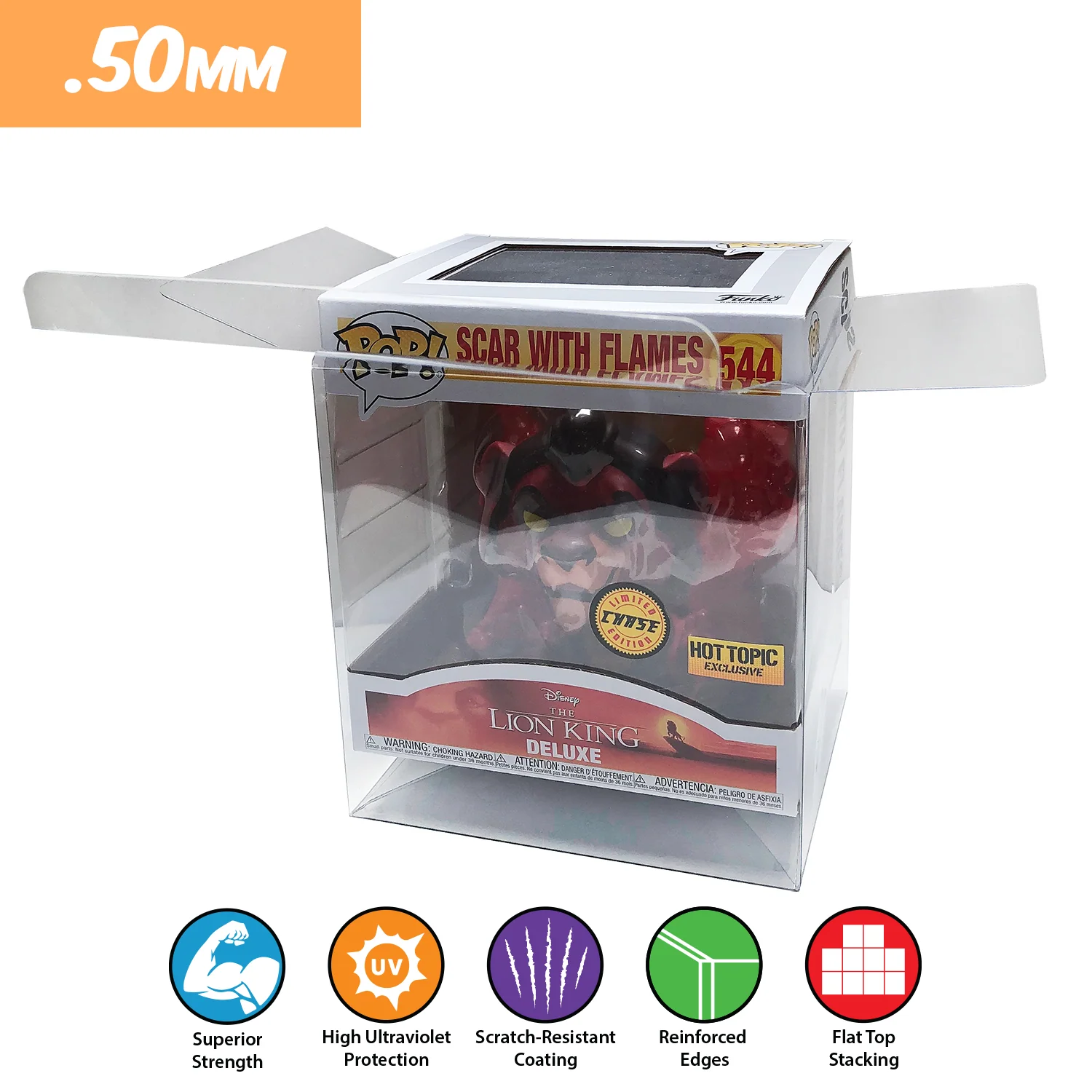 **REPLACED WITH 0.60MM** POP DELUXE JIM LEE Pop Protectors for Funko (0.50mm thick, UV & Scratch Resistant) 6.25h x 6w x 5d - Image 12