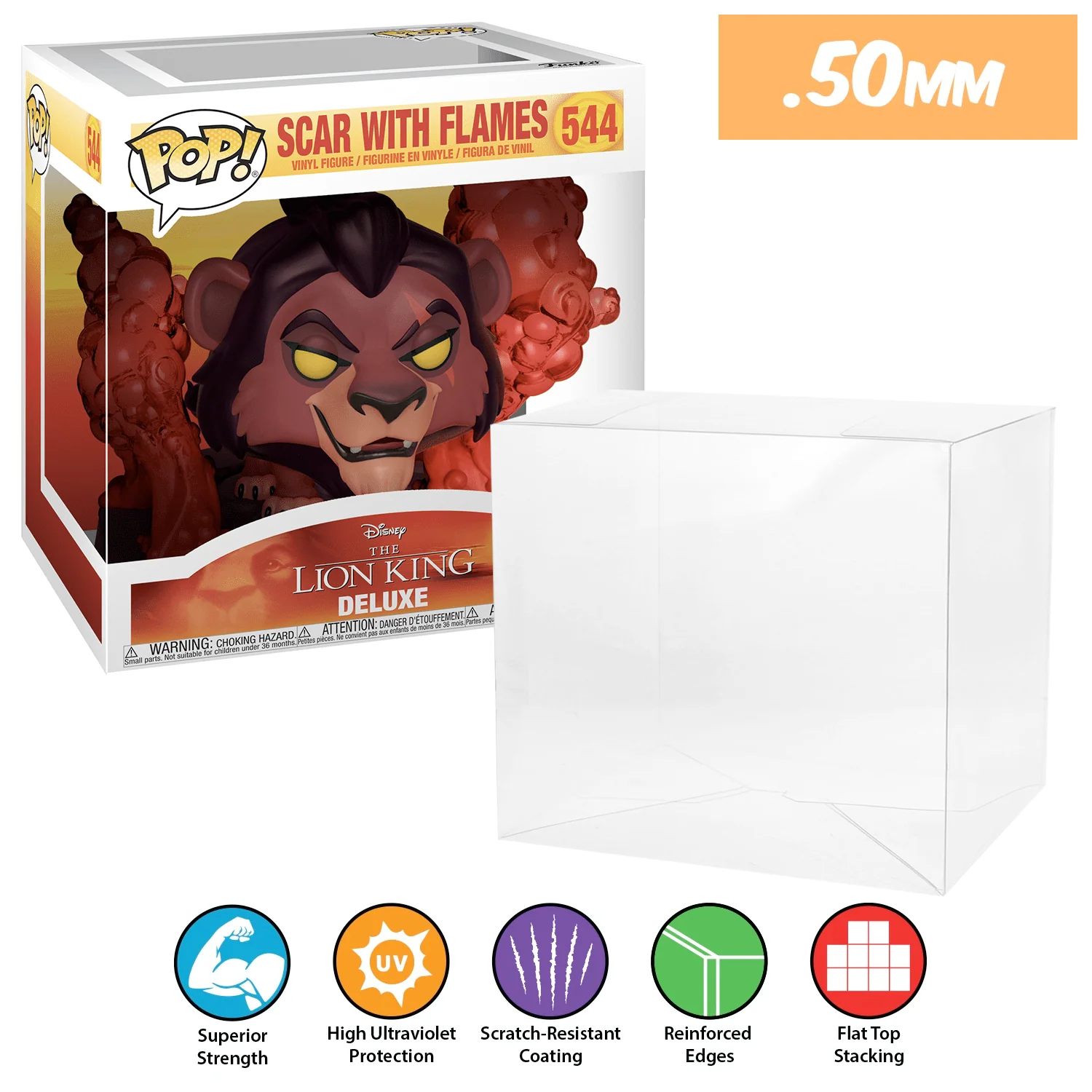 **REPLACED WITH 0.60MM** POP DELUXE JIM LEE Pop Protectors for Funko (0.50mm thick, UV & Scratch Resistant) 6.25h x 6w x 5d - Image 5