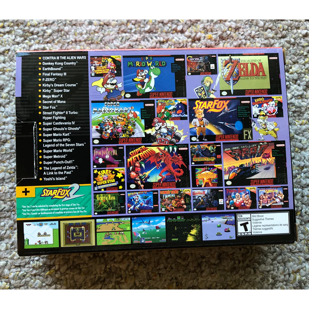 SNES Mini Classic Edition System With Box 2 Controllers AUTHENTIC Missing HDMI Cable Only - Image 2