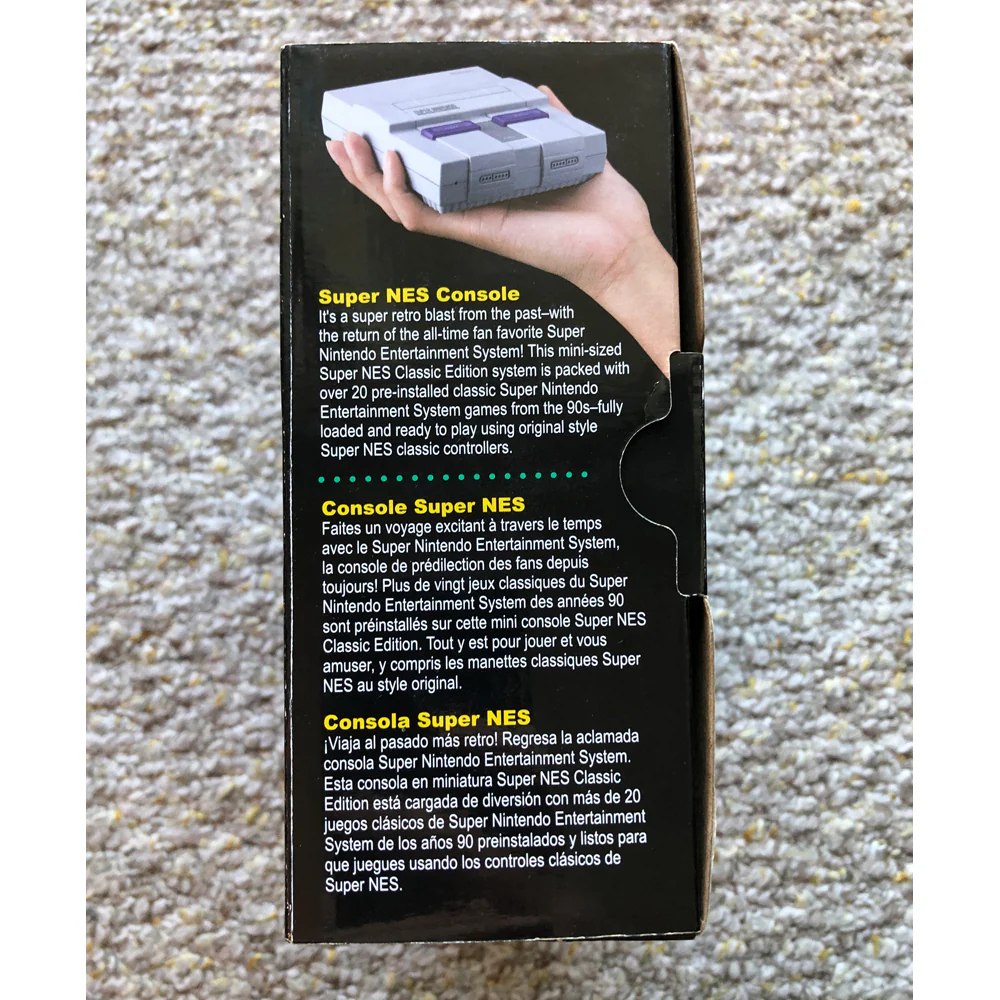 SNES Mini Classic Edition System With Box 2 Controllers AUTHENTIC Missing HDMI Cable Only - Image 6