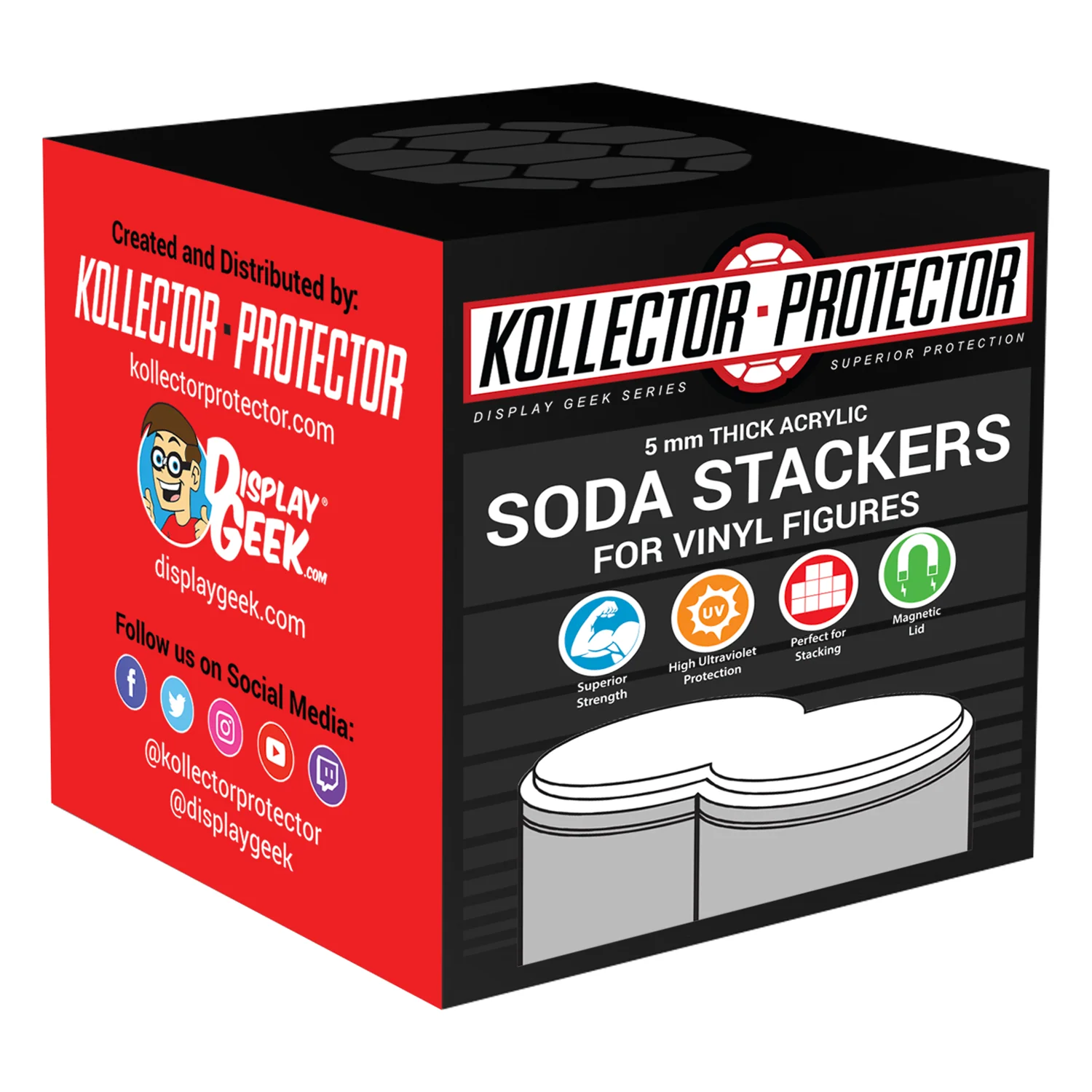 Acrylic Hard Case SODA STACKERS for Funko Soda Vinyl Collectible Figures, 5mm thick (UV Resistant & Magnetic Lid) - Image 7