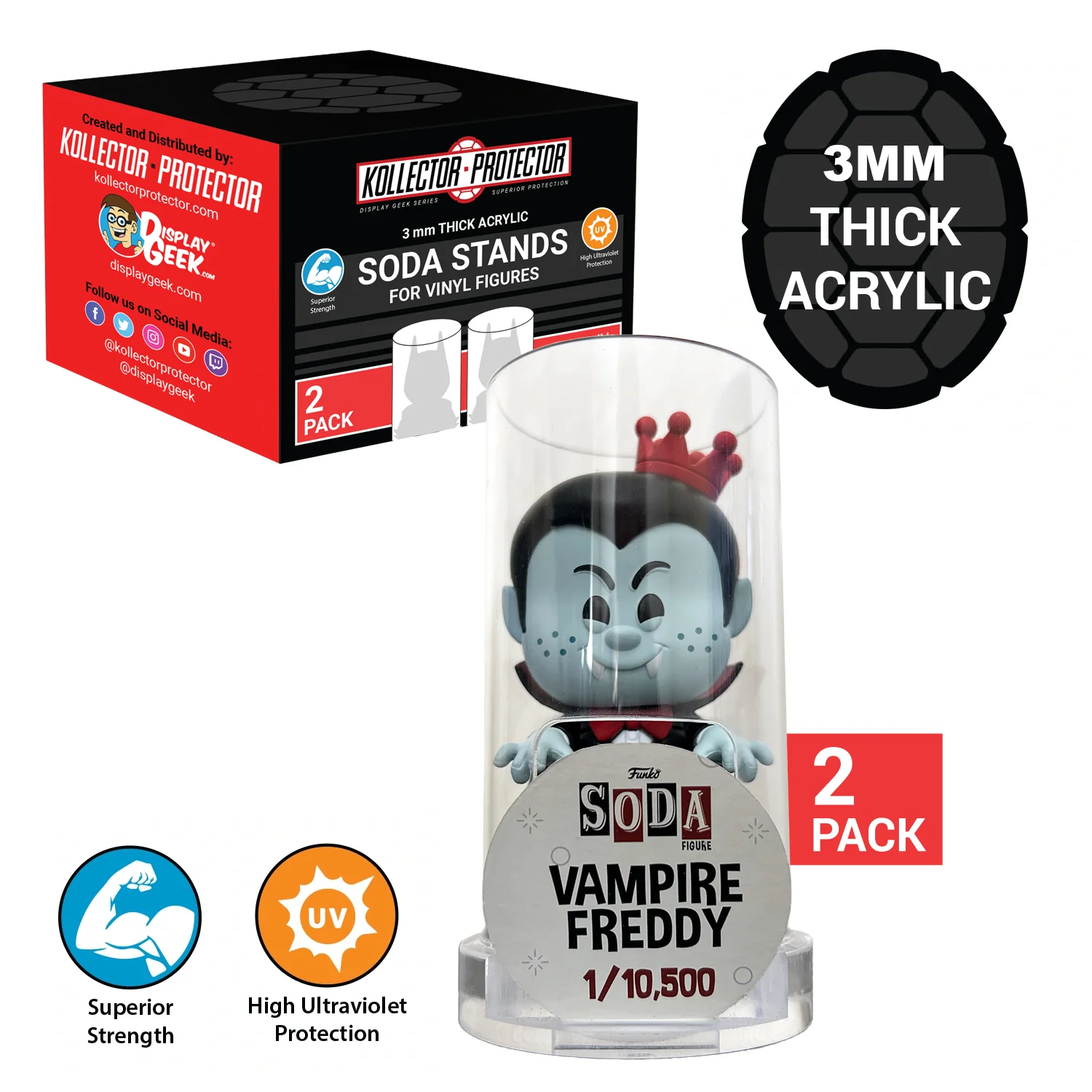 SODA STANDS Acrylic Cases for Funko Soda Vinyl Collectible Figures, 3mm thick UV Resistant - Image 10