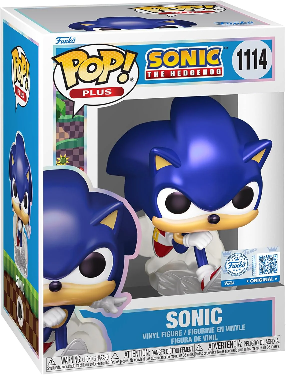 Sonic the Hedgehog (Pearl) Funko Pop! Vinyl Figure Plus #1114 with Funko Protector - Image 2