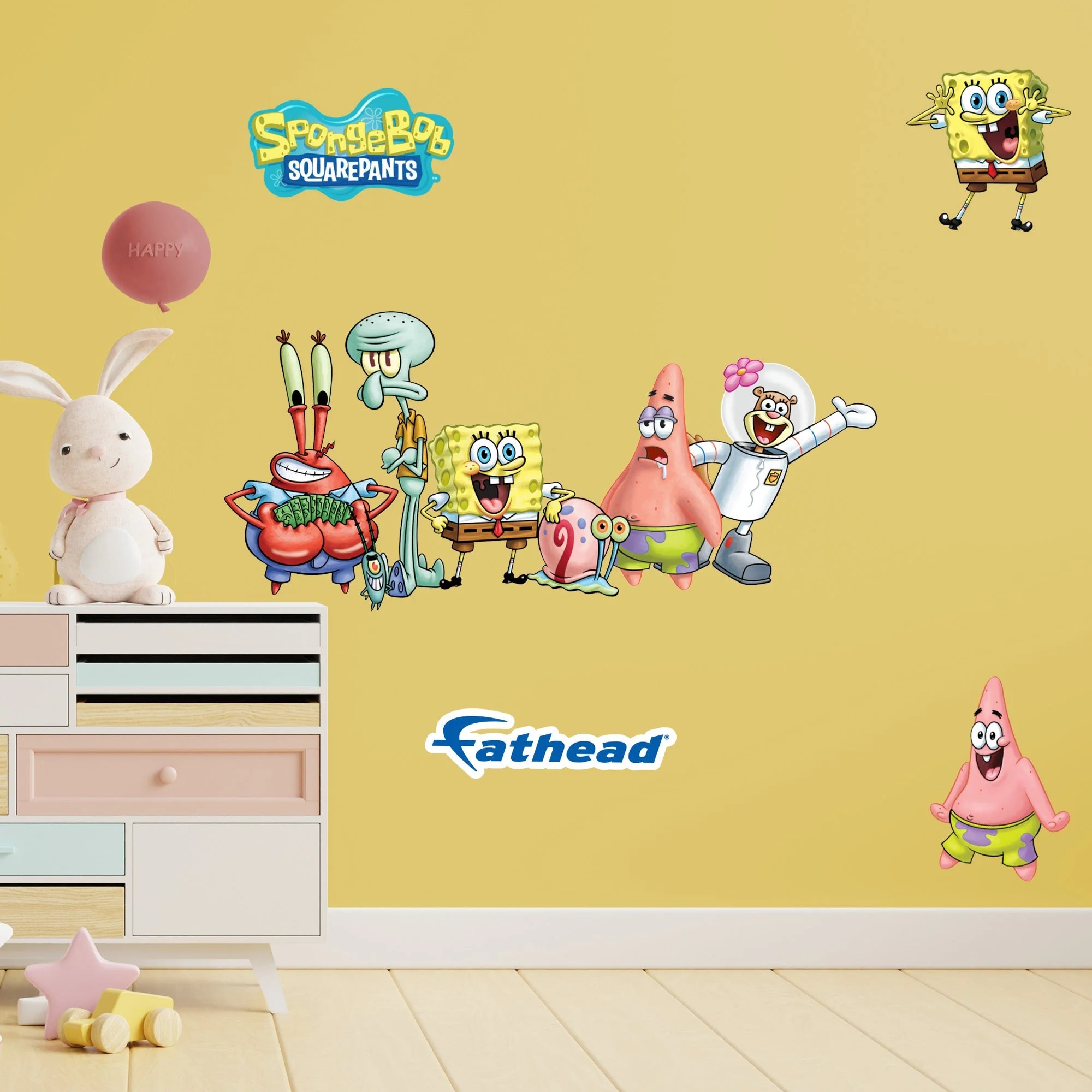 SpongeBob Squarepants Group - RealBig Collection - Official Nickelodeon - Reusable Vinyl Wall Decals - Image 5