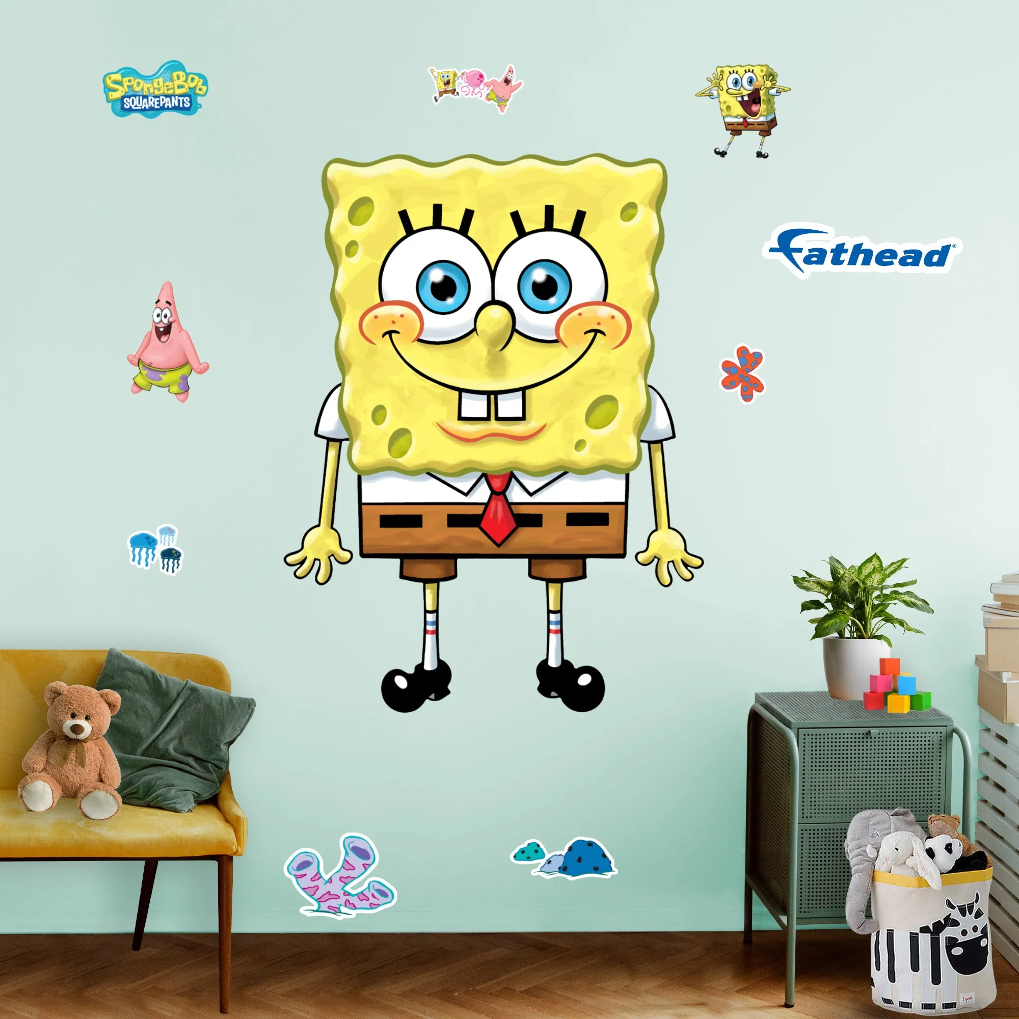 SpongeBob Squarepants - RealBig Collection - Official Nickelodeon - Reusable Vinyl Wall Decals - Image 3