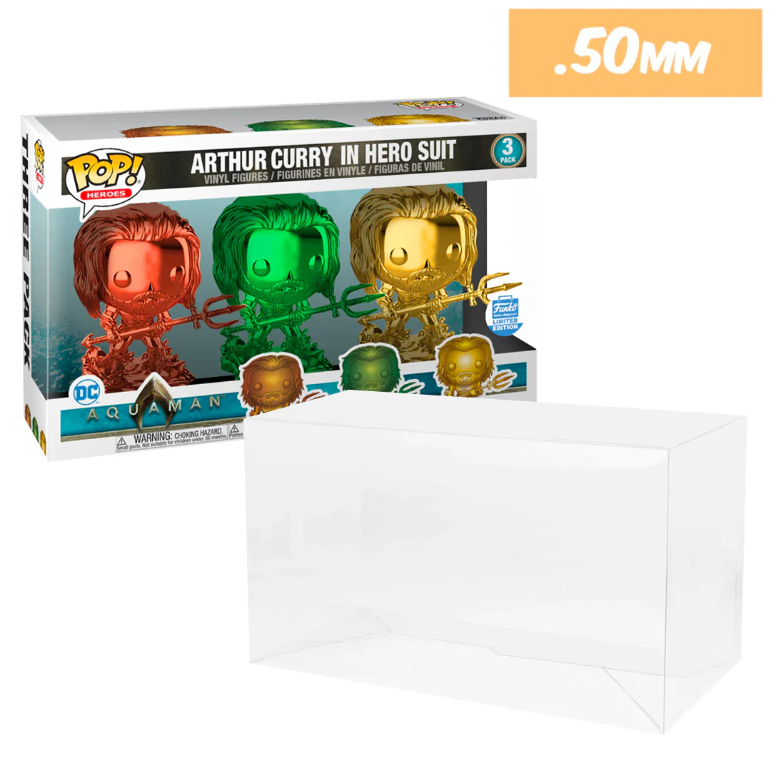 3 PACK SUPERMAN Pop Protectors for Funko (0.50mm thick) 6.25h x 10.25w x 3.5d - Image 7