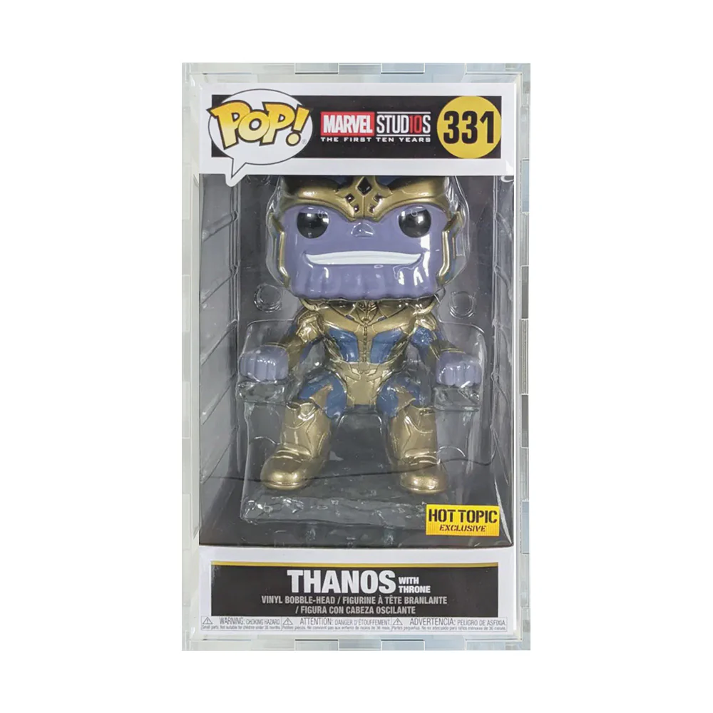 Custom Acrylic Hard Case for POP DELUXE THANOS THRONE #331 Funko Pop Grail Boxes (4.5mm thick) Fits 9h x 5w x 5d