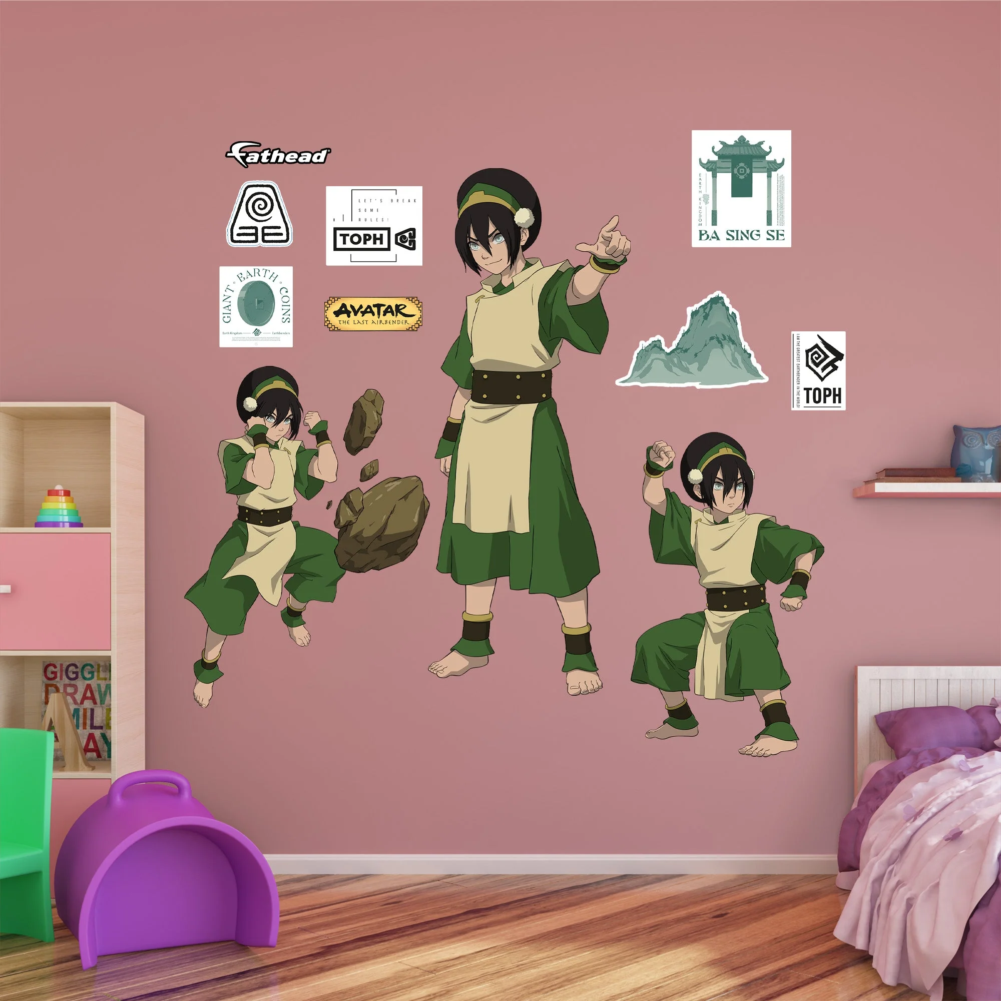 Toph - Avatar The Last Airbender - RealBig Collection - Official Nickelodeon - Reusable Vinyl Wall Decals - Image 2