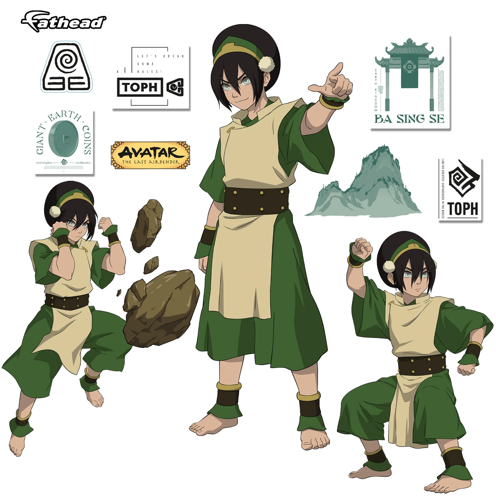 Toph - Avatar The Last Airbender - RealBig Collection - Official Nickelodeon - Reusable Vinyl Wall Decals - Image 3