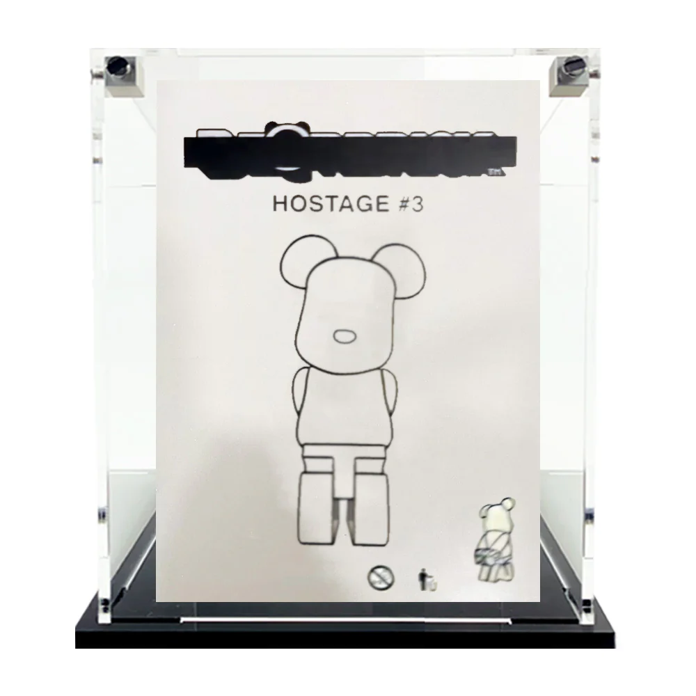 Custom Acrylic Display Case for VANDUL HOSTAGE #3 Vinyl Toys Boxes (3mm thick, UV Resistant) Fits 9.25h x 6.4w x 4.6d