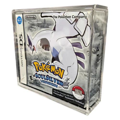 Acrylic Hard Case for NINTENDO DS SOULSILVER HEARTGOLD Video Game Box (4mm thick, UV & Slide Bottom) - Image 2