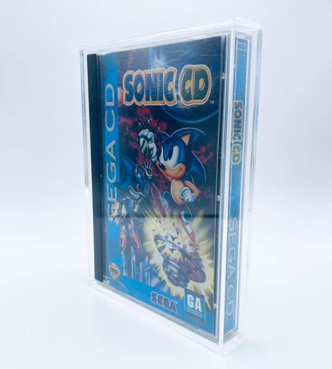 Acrylic Hard Case for PS1, SEGA CD, SEGA SATURN Long Video Game Box (4mm thick, UV & Slide Bottom) - Image 2
