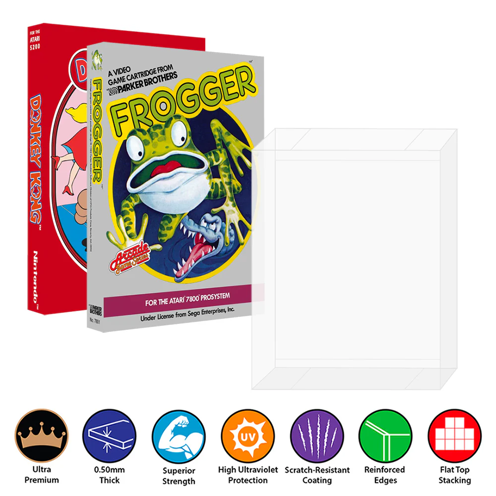 Plastic Protector for ATARI, COLECOVISION Video Game Box (0.50mm thick, UV & Scratch Resistant)