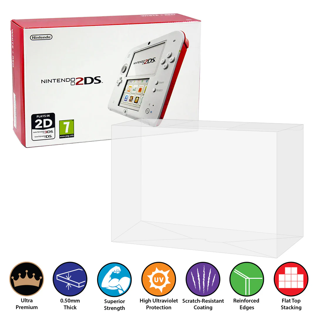 Plastic Protector for NINTENDO 2DS Video Game Console Box (0.50mm thick, UV & Scratch Resistant)