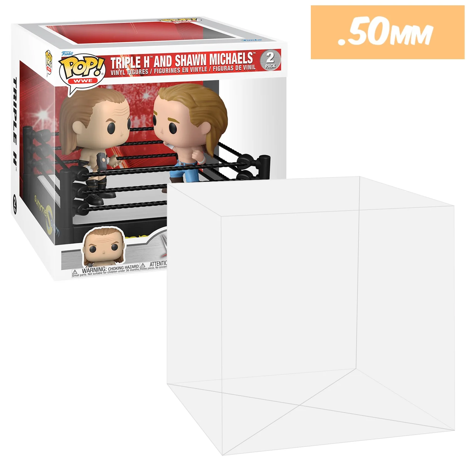 WWE WRESTLING RING Pop Protectors for Funko (0.50mm thick) 8h x 8.5w x 8.5d - Image 6