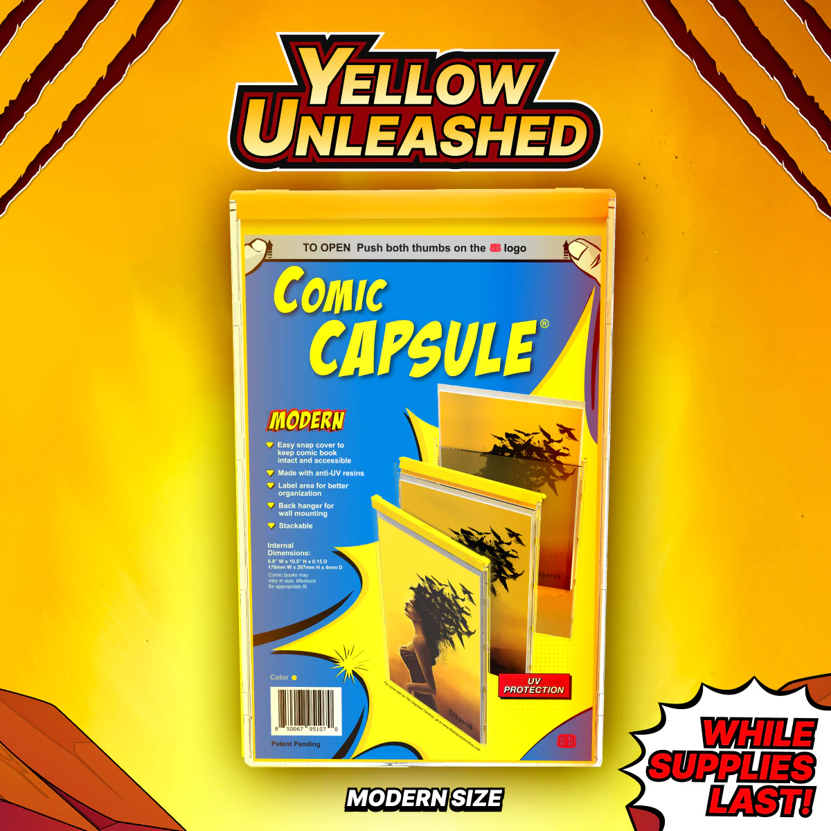 Comic Book Protective Case, Yellow (Current/Modern Age)